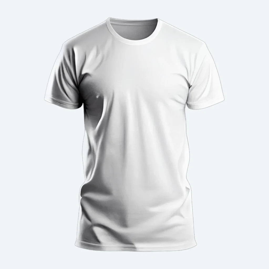White custom T-shirt, front view
